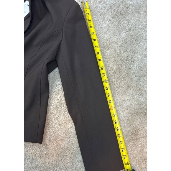 NWT Lafayette 148 New York Women Espresso Brown Wool Two-Button Blazer Jacket 10 - Picture 14 of 16